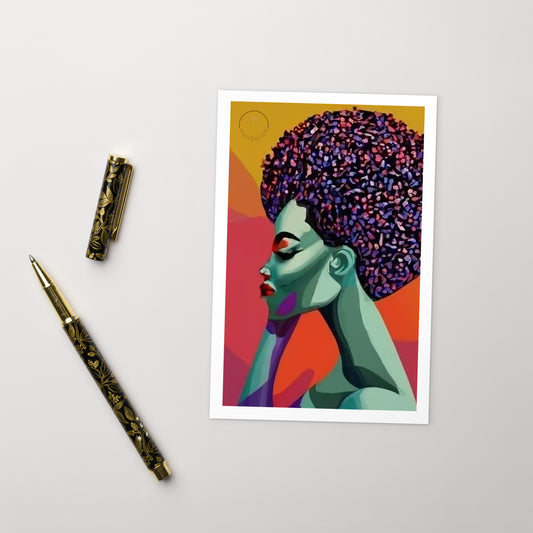 Colorful woman Postcard